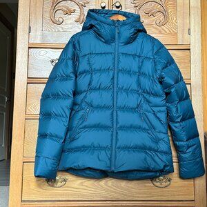 Outdoor Research Women's Coldfront Down Hoodie, Color: Harbor, Size Small